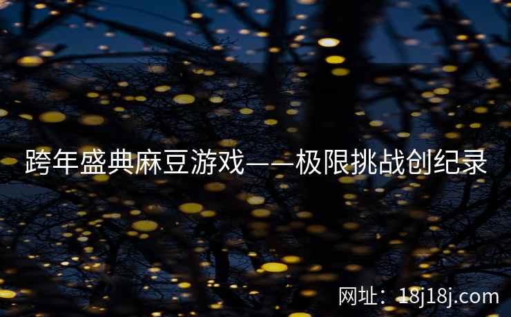 跨年盛典麻豆游戏——极限挑战创纪录