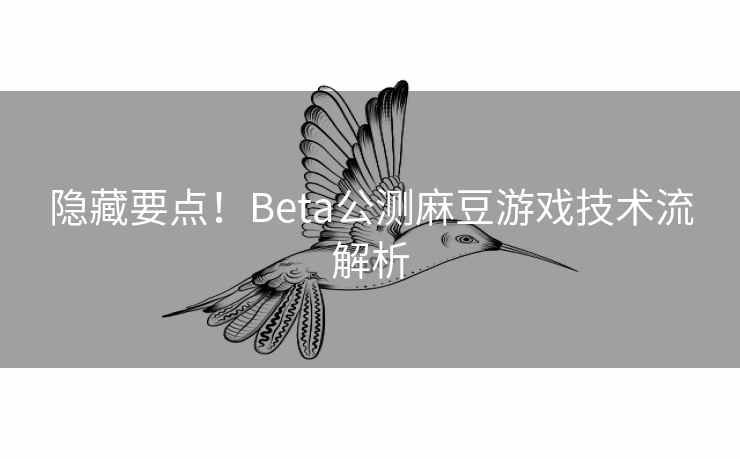 隐藏要点！Beta公测麻豆游戏技术流解析